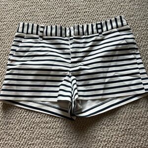 Navy striped women’s shorts